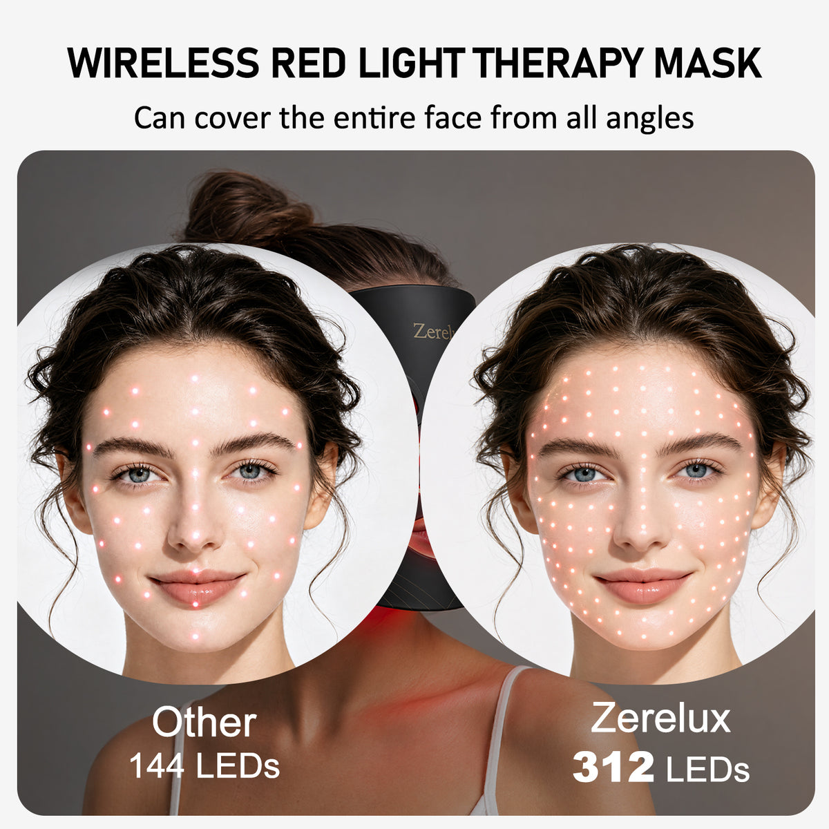 Zerelux LED red light therapy mask